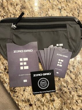 Black Travel Wallets Waist Pack - Lightweight Travel Belt Bag